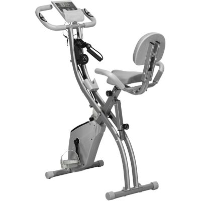 HOMCOM Heimtrainer X-Bike 2-in-1 Fahrradtrainer klappbar mit LCD-Display 8-stufigem Magnetwiderstand Spannseil aus Stahl Grau 97x51x115 cm Aosom.de HOMCOM Heimtrainer X-Bike 2-in-1 Fahrradtrainer klappbar mit LCD-Display 8-stufigem Magnetwiderstand Spannseil aus Stahl Grau 97x51x115 cm Aosom.de