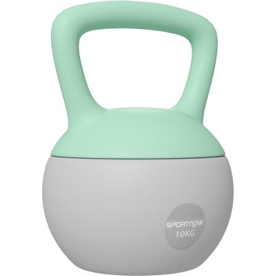 SPORTNOW Kettlebell 10 kg, Soft-Kettlebell mit Metallsandfüllung und rutschfestem Griff, für Krafttraining zu Hause, Fitnessstudio, Mintgrün und Grau Aosom SPORTNOW Kettlebell 10 kg, Soft-Kettlebell mit Metallsandfüllung und rutschfestem Griff, für Krafttraining zu Hause, Fitnessstudio, Mintgrün und Grau Aosom