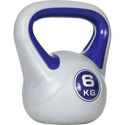 SPORTNOW Kettlebell 6 kg, PU-Beschichtung und Sandfüllung, mit breitem Griff und flacher Basis, für Krafttraining, Zuhause, Fitnessstudio, 20x13x22 cm, Violett und Grau Aosom SPORTNOW Kettlebell 6 kg, PU-Beschichtung und Sandfüllung, mit breitem Griff und flacher Basis, für Krafttraining, Zuhause, Fitnessstudio, 20x13x22 cm, Violett und Grau Aosom