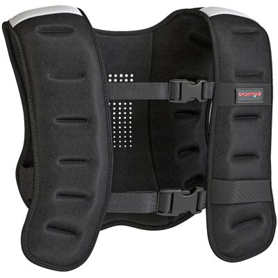 SPORTNOW Gewichtsweste 5 kg, atmungsaktive Trainingsgewichtsweste mit 2 verstellbaren Gurten und reflektierenden Streifen, für Krafttraining, Jogging, Schwarz Aosom SPORTNOW Gewichtsweste 5 kg, atmungsaktive Trainingsgewichtsweste mit 2 verstellbaren Gurten und reflektierenden Streifen, für Krafttraining, Jogging, Schwarz Aosom