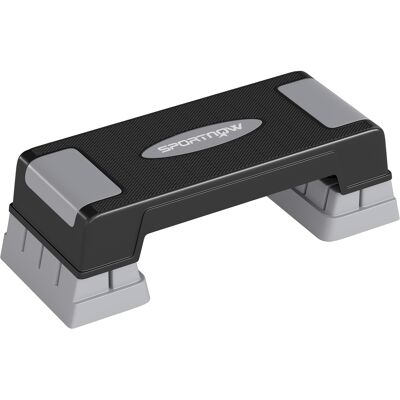 SPORTNOW Aerobic-Stepper 3 Stufen, höhenverstellbar 12/17,5/22,5 cm, rutschfeste Oberfläche, belastbar bis 250 kg, Aerobic-Stepper für Zuhause und Fitnessstudio, Grau Aosom SPORTNOW Aerobic-Stepper 3 Stufen, höhenverstellbar 12/17,5/22,5 cm, rutschfeste Oberfläche, belastbar bis 250 kg, Aerobic-Stepper für Zuhause und Fitnessstudio, Grau Aosom