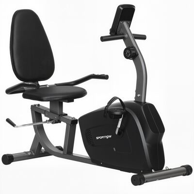 SPORTNOW Liegeergometer für Zuhause mit 8 verstellbar Widerstandsstufen Magnetbremse Pulssensoren LCD-Display Leise Liegerad Heimtrainer mit verstellbar Bequem Sitz Hometrainer Fahrrad Bis 135 kg Aosom SPORTNOW Liegeergometer für Zuhause mit 8 verstellbar Widerstandsstufen Magnetbremse Pulssensoren LCD-Display Leise Liegerad Heimtrainer mit verstellbar Bequem Sitz Hometrainer Fahrrad Bis 135 kg Aosom