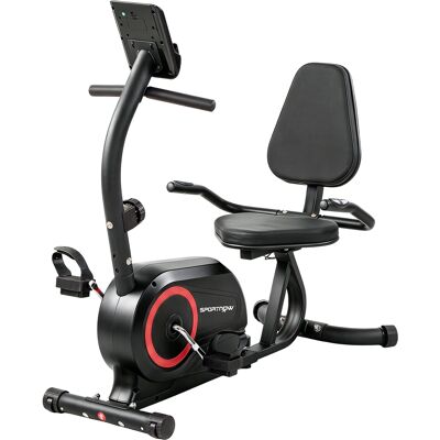 SPORTNOW Liegeergometer für Zuhause mit 8 verstellbar Widerstandsstufe Magnetbremse APP Pulssensor LCD-Display Verstellbar Fußriemen, Senioren Liegefahrrad Heimtrainer mit verstellbarer Rückenlehne Aosom SPORTNOW Liegeergometer für Zuhause mit 8 verstellbar Widerstandsstufe Magnetbremse APP Pulssensor LCD-Display Verstellbar Fußriemen, Senioren Liegefahrrad Heimtrainer mit verstellbarer Rückenlehne Aosom
