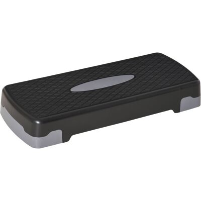HOMCOM Verstellbarer Stepper - 2-stufig Fitness Step - Schwarz-Grau HOMCOM Verstellbarer Stepper - 2-stufig Fitness Step - Schwarz-Grau
