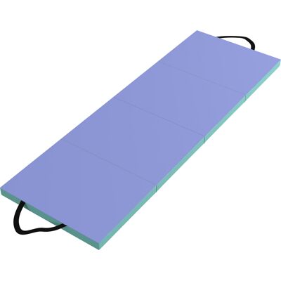 SPORTNOW Trainingsmatte, Faltbare Fitnessmatte Sportmatte mit Griff Gymnastikmatte Gymnastik Tumbling Matte für Yoga, MMA, Fitness, Pilates, Synthetikbezug, Grün+Lila, 180 x 60 x 5 cm Aosom SPORTNOW Trainingsmatte, Faltbare Fitnessmatte Sportmatte mit Griff Gymnastikmatte Gymnastik Tumbling Matte für Yoga, MMA, Fitness, Pilates, Synthetikbezug, Grün+Lila, 180 x 60 x 5 cm Aosom