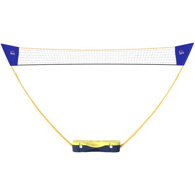 HOMCOM Badminton Netz mit Stand, tragbarer Netzständer für Badminton, inklusive 4 Badminton-Schlägern, Gelb und Blau Aosom.de HOMCOM Badminton Netz mit Stand, tragbarer Netzständer für Badminton, inklusive 4 Badminton-Schlägern, Gelb und Blau Aosom.de