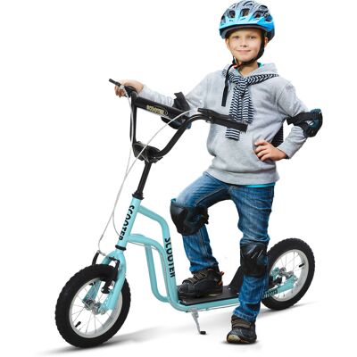 HOMCOM Scooter Tretroller Kinderroller Cityroller mit 12 Zoll Luftreifen, Kickboard für Kinder ab 5 Jahren, Blau, verstellbar 120x58x75-80cm Aosom.de HOMCOM Scooter Tretroller Kinderroller Cityroller mit 12 Zoll Luftreifen, Kickboard für Kinder ab 5 Jahren, Blau, verstellbar 120x58x75-80cm Aosom.de