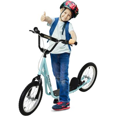 HOMCOM Kinderroller Scooter Faltbarer Tretroller mit Luftreifen & Handbremse, Cityroller, Abenteuer für Kinder ab 5 Jahre, 16 Zoll Aosom HOMCOM Kinderroller Scooter Faltbarer Tretroller mit Luftreifen & Handbremse, Cityroller, Abenteuer für Kinder ab 5 Jahre, 16 Zoll Aosom
