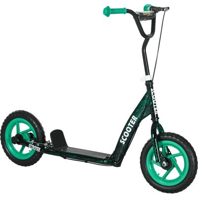 AIYAPLAY Kinderroller Scooter Tretroller mit verstellbarem Lenker, großen Rädern Handbremse Kickscooter 11,8 Zoll Cityroller für 6-12 Jahren Jungen und Mädchen Stahl Grün Aosom AIYAPLAY Kinderroller Scooter Tretroller mit verstellbarem Lenker, großen Rädern Handbremse Kickscooter 11,8 Zoll Cityroller für 6-12 Jahren Jungen und Mädchen Stahl Grün Aosom