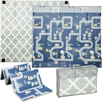 AIYAPLAY Faltbare gepolsterte Baby-Spielmatte, wendbar, 202x180,5x1 cm, klappbare Seiten, XPE-Aktivitätsmatte, wasserdicht, mit Tragetasche, Mehrfarbig Aosom AIYAPLAY Faltbare gepolsterte Baby-Spielmatte, wendbar, 202x180,5x1 cm, klappbare Seiten, XPE-Aktivitätsmatte, wasserdicht, mit Tragetasche, Mehrfarbig Aosom