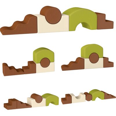 AIYAPLAY Schaumstoff Bausteine 5-tlg. Softbausteine Kinder Bausteinset mit Cord-Optik Rutschfestem Boden Klettern Großbausteine Schaumstoff-Kletterblöcke Bauklötze Bunt Aosom AIYAPLAY Schaumstoff Bausteine 5-tlg. Softbausteine Kinder Bausteinset mit Cord-Optik Rutschfestem Boden Klettern Großbausteine Schaumstoff-Kletterblöcke Bauklötze Bunt Aosom