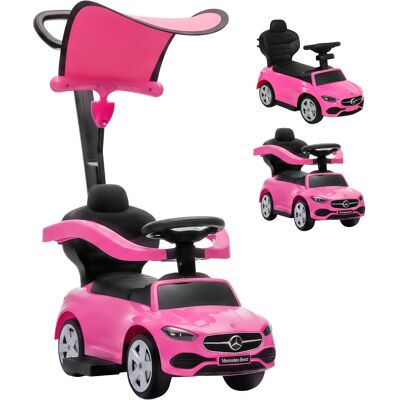 AIYAPLAY Schiebewagen Kinder Mercedes-Benz unter Lizenz - Baby-Schiebewagen 3 en 1 mit Schutzbügel, abnehmbarem Verdeck, Stauraum, Hupe und Lenkrad - für Kinder 12-36 Monate, Rosa Aosom AIYAPLAY Schiebewagen Kinder Mercedes-Benz unter Lizenz - Baby-Schiebewagen 3 en 1 mit Schutzbügel, abnehmbarem Verdeck, Stauraum, Hupe und Lenkrad - für Kinder 12-36 Monate, Rosa Aosom