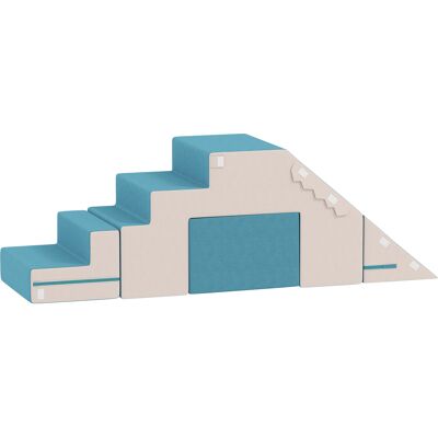 AIYAPLAY Kinder Schaumstoff Bausteine 2er Set Softbausteine Riesenbausteine Großbausteine mit Samtoptik Klettern Bauklötze Bausteinset Beige+Blau Aosom AIYAPLAY Kinder Schaumstoff Bausteine 2er Set Softbausteine Riesenbausteine Großbausteine mit Samtoptik Klettern Bauklötze Bausteinset Beige+Blau Aosom
