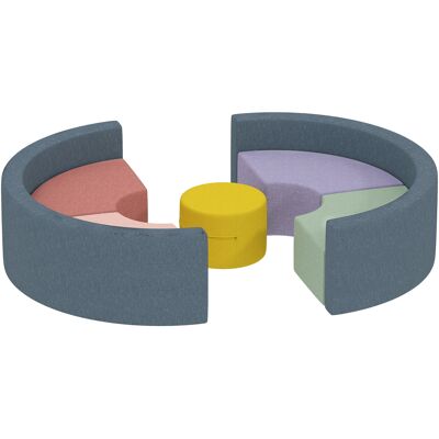 AIYAPLAY Schaumstoff Bausteine 7er-Set Kinder Softbausteine Riesenbausteine mit Cord-Optik Kletterblöcke Großbausteine Bauklötze Bunt Aosom AIYAPLAY Schaumstoff Bausteine 7er-Set Kinder Softbausteine Riesenbausteine mit Cord-Optik Kletterblöcke Großbausteine Bauklötze Bunt Aosom
