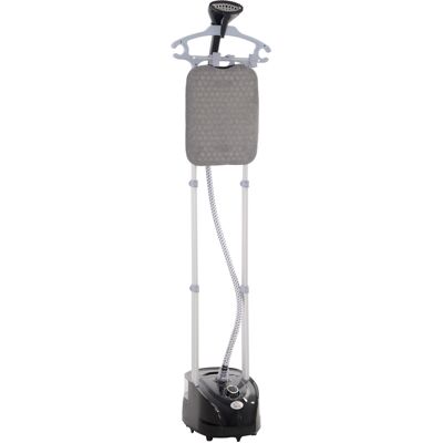 HOMCOM Vertikaler Dampfbügler 1950 W 32 g/min, 2 L Wassertank, Teleskopstange, vertikales Dampfbügeleisen Betriebsdauer 45min, 11 einstellbare Temperaturen, in 38s einsatzbereit, Brett und Bügel inklusive schwarz Aosom HOMCOM Vertikaler Dampfbügler 1950 W 32 g/min, 2 L Wassertank, Teleskopstange, vertikales Dampfbügeleisen Betriebsdauer 45min, 11 einstellbare Temperaturen, in 38s einsatzbereit, Brett und Bügel inklusive schwarz Aosom