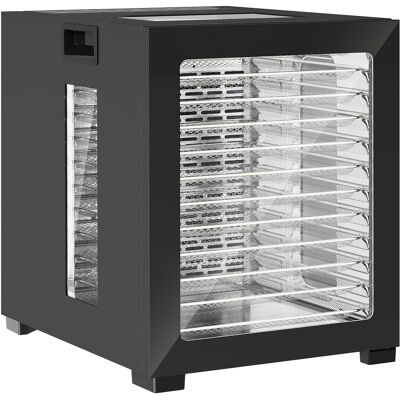 HOMCOM Dörrautomat Dörrgerät, 850 W, 40-70°C Temperaturregler, 48 Std. Timer, 12 Einlegefächer, Dehydrator Obsttrockner für Lebensmittel, Fleisch, Obst, Gemüse, Blumen Aosom HOMCOM Dörrautomat Dörrgerät, 850 W, 40-70°C Temperaturregler, 48 Std. Timer, 12 Einlegefächer, Dehydrator Obsttrockner für Lebensmittel, Fleisch, Obst, Gemüse, Blumen Aosom