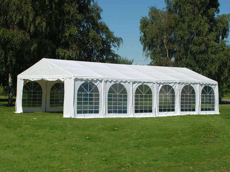 Dancover Partyzelt Festzelt, SEMI PRO Plus CombiTents® 6x12m 4-in-1, Weiß