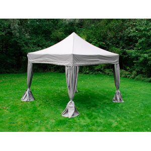 Dancover Faltzelt Faltpavillon Wasserdicht FleXtents PRO Steel 3x3m Latte, mit 4 Gardinen