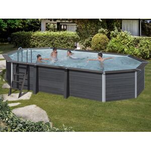 Dancover Pool aus Verbundmaterial 124, 6,64x3,86x1,24m, Anthrazit