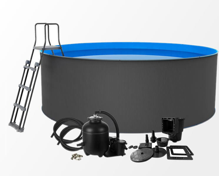 Dancover Pool Santorini 120 XL Ø460cm, Anthrazit