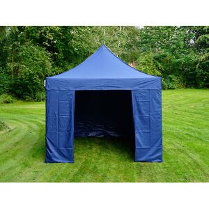 Dancover Faltzelt Faltpavillon Wasserdicht FleXtents PRO 3x3m Dunkeblau, mit 4 Seitenwänden