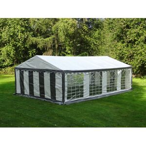 Dancover Partyzelt Festzelt PLUS 4x8m PE, Grau/Weiß