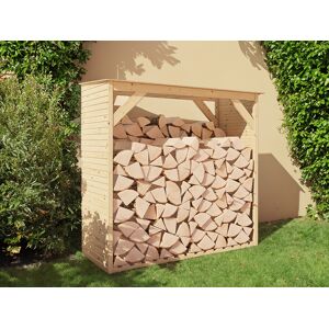 Dancover Holzlager, Bertilo Fineline 2, 1,66x0,75x1,7m, Natur