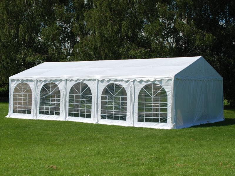 Dancover Partyzelt Festzelt, SEMI PRO Plus CombiTents® 5x10m, 3-in-1, Weiß