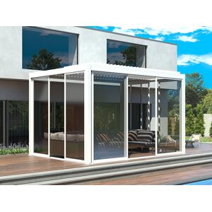 Dancover Bioklimatischer Pergola-Pavillon San Pablo mit Schiebetüren, 4x4m, Weiß