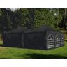 Dancover Faltzelt Faltpavillon Wasserdicht FleXtents Steel 8x6m Schwarz, inkl. 8 Seitenwände