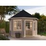 Dancover Holzpavillon Lorraine, achtkantig 3,47x3,47x3,45m, 44mm, Hellgrau