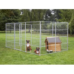 Dancover Außengehege für Hunde, 2,4x2,4x1,8m, Stahl, 5,76m²