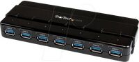 STARTECH.COM ST 7300USB3B - USB 3.0 7 Port Hub, USB-A, schwarz