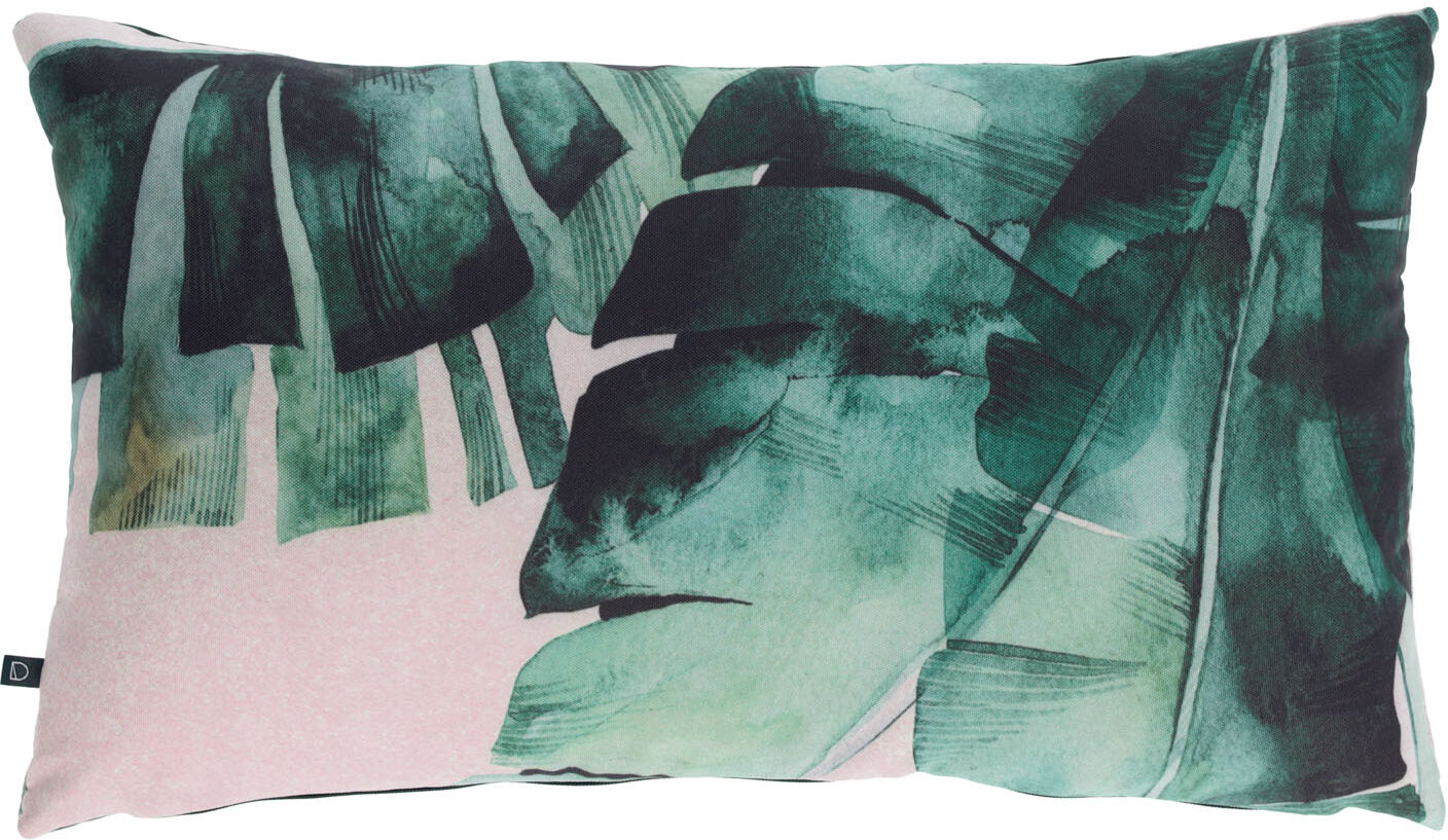 Kave Home - Hermie cushion cover with green leaves 30 x 50 cm