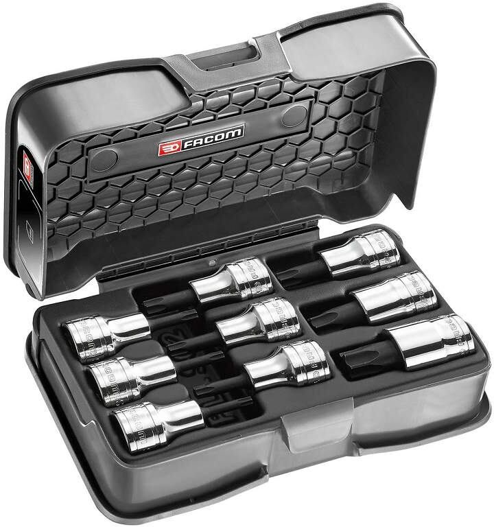 Facom AMEX.3A Steckschlüsselsatz Torx Schraubendreher 1/2" 9-Teile Facom AMEX.3A Steckschlüsselsatz Torx Schraubendreher 1/2" 9-Teile