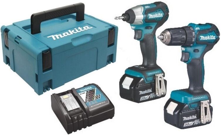 Makita DLX2220JX2 - Akku-Bohrmaschine DDF483 + Schlagschrauber DTD155 18 V 3,0 AH Li-Ion