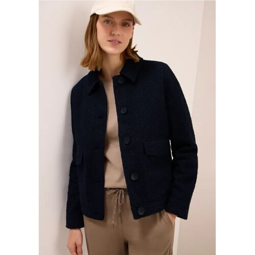 Cecil / Jacke in Wolloptik - dark navy blue / Blau / 100% Polyester / XS L M XL XXL 3XL S