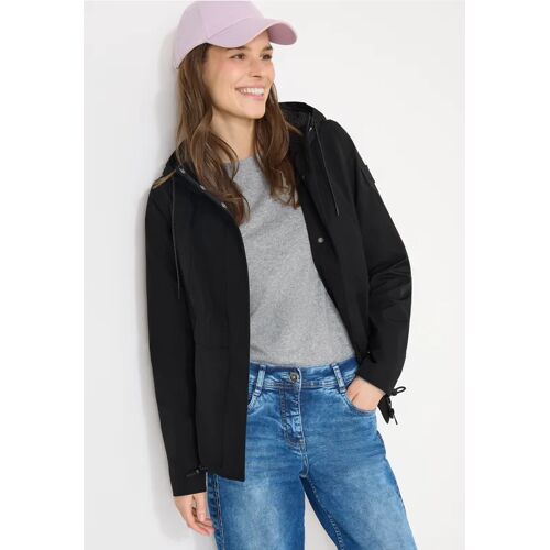 Cecil / Windbreaker mit Hoodie - Black / Schwarz / 100% Polyester / XL L M XS S XXL