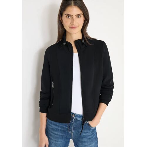 Cecil / Sportive Sweatjacke - Black / Schwarz / 54% Polyester/39% Viskose/7% Elasthan / L M S XS XL XXL