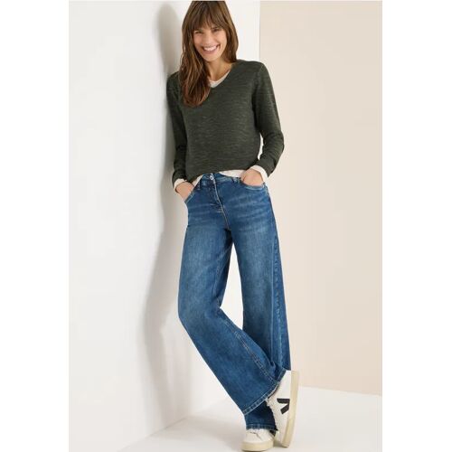 Cecil / V-Neck Pullover - raw khaki / Grün / 60% Baumwolle/40% Polyester / S XL XS M L XXL