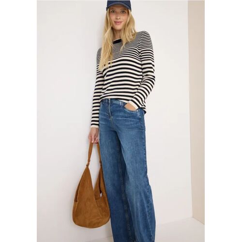 Cecil / Gestreifter Pullover - urban dark blue / Blau / 100% Organic Cotton / L M XL XS S XXL 3XL