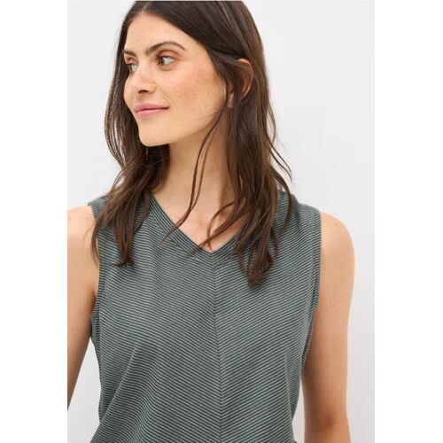 Cecil / Gestreiftes Top - dark balmy khaki / Grün / 100% Baumwolle / M XS S XXL XL L