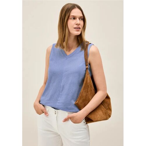 Cecil / Gestreiftes Top - deep pastel blue / Blau / 100% Baumwolle / S XL XS M L XXL