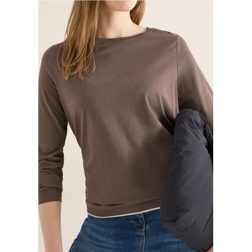 Cecil / Shirt in Unifarbe - urban taupe / Beige / 50% Baumwolle/50% Modal / S XS XXL XL 3XL L M