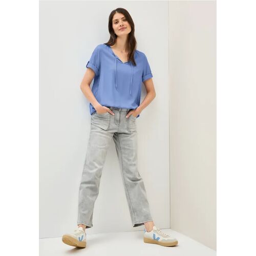 Cecil / Tunika in Unifarbe - aster blue / Blau / 100% Viskose / XS XL L S XXL M