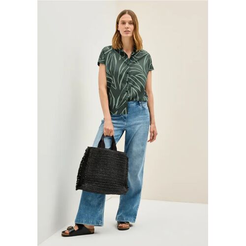 Cecil / Leichte Baumwollhemdbluse - dark balmy khaki / Grün / 100% Baumwolle / M L XL XXL 3XL XS S