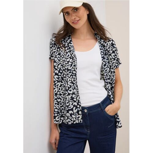 Cecil / Gemusterte Baumwollbluse - urban dark blue / Blau / 100% Baumwolle / XL M S XS XXL L