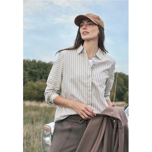 Cecil / Gestreifte Hemdbluse - urban taupe / Beige / 100% Baumwolle / L XXL M XL S XS