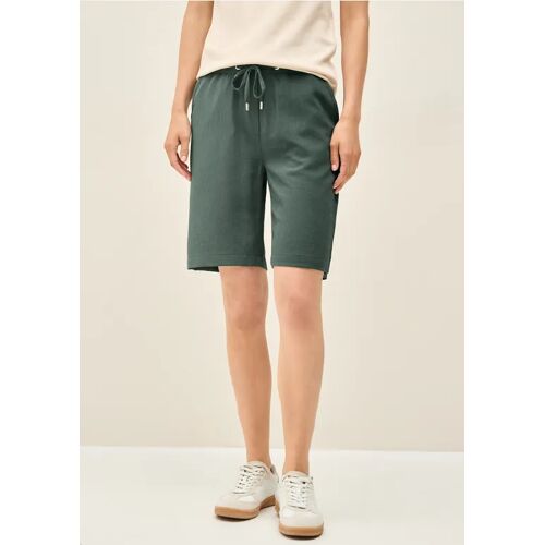 Cecil / Shorts mit Struktur - dark balmy khaki / Grün / 70% Viskose/30% Polyester / L XL S XXL XS M