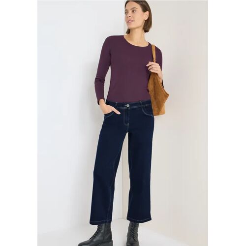 Cecil / Wide Leg Rinsed Jeans - rinsed wash / Blau / 81% Baumwolle/17% Polyester/2% Elasthan / 34 36 28 33 32
